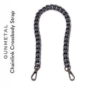 Gunmetal Chunky Chainlink Crossbody Purse Strap NWOT